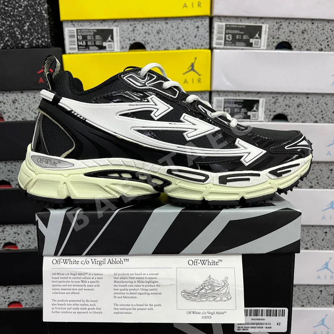 오프화이트 비 라이트 백 202401 Off White Be Right Back Black Lime 상세 이미지 1