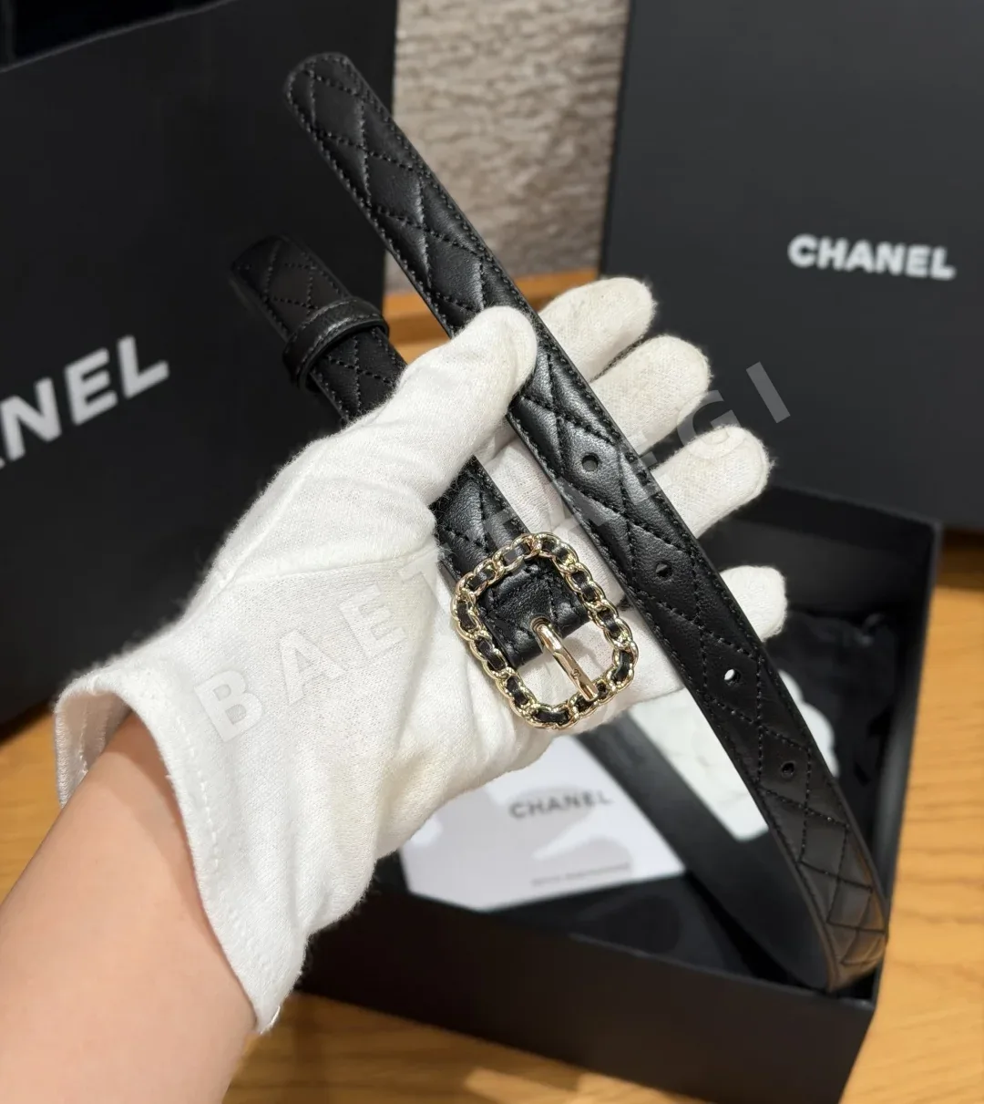 샤넬 퀼팅 램스킨 벨트 상세 이미지 8