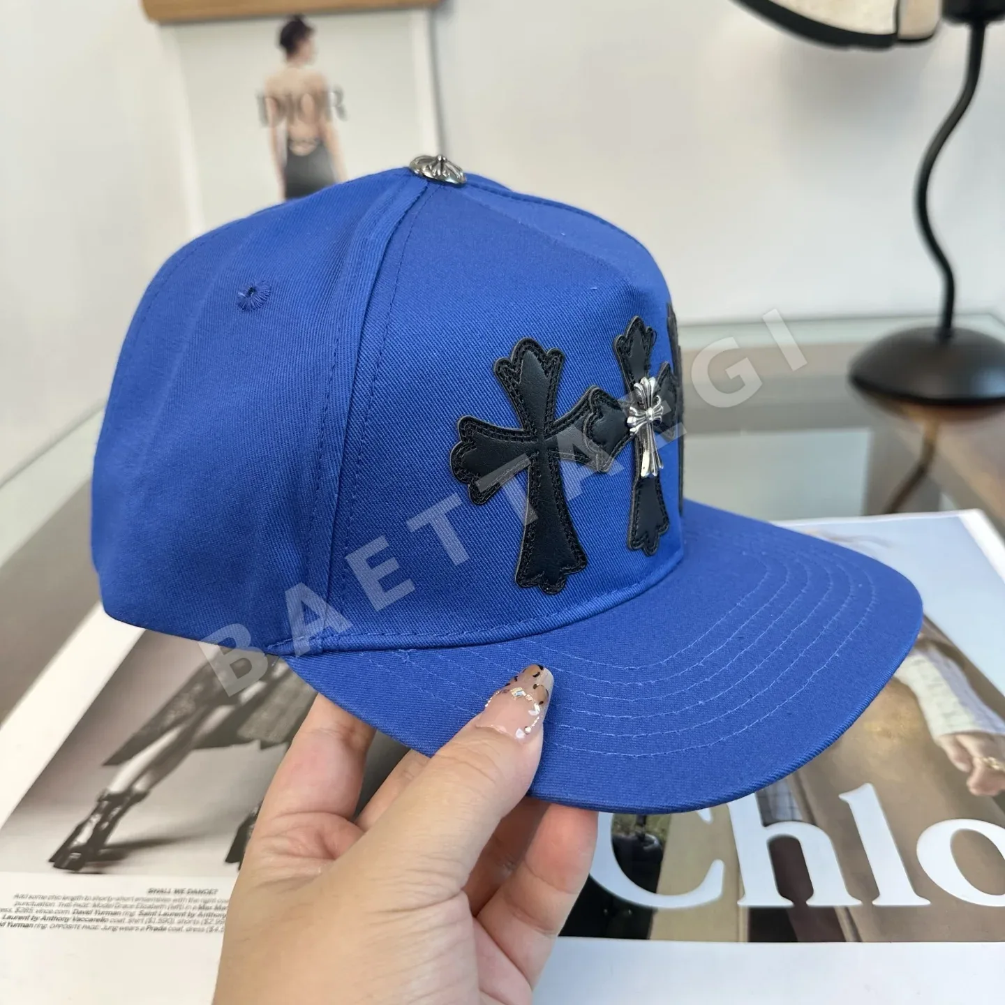 크롬하츠 크로스 무늬 베이스볼 캡 상세 이미지 6