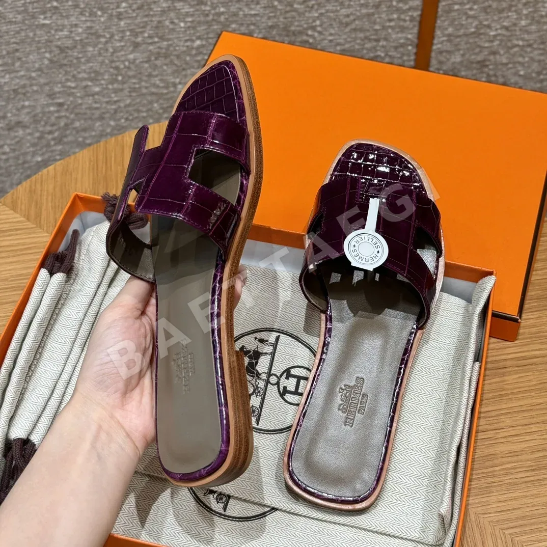 에르메스 오란 샌들 Cassis 앨리게이터 H 컷아웃 상세 이미지 9