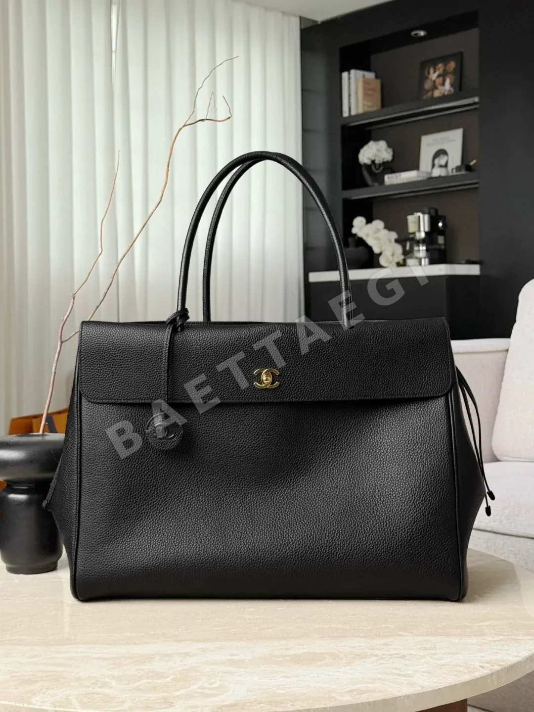 샤넬 블랙 대용량 핸드백 167748
