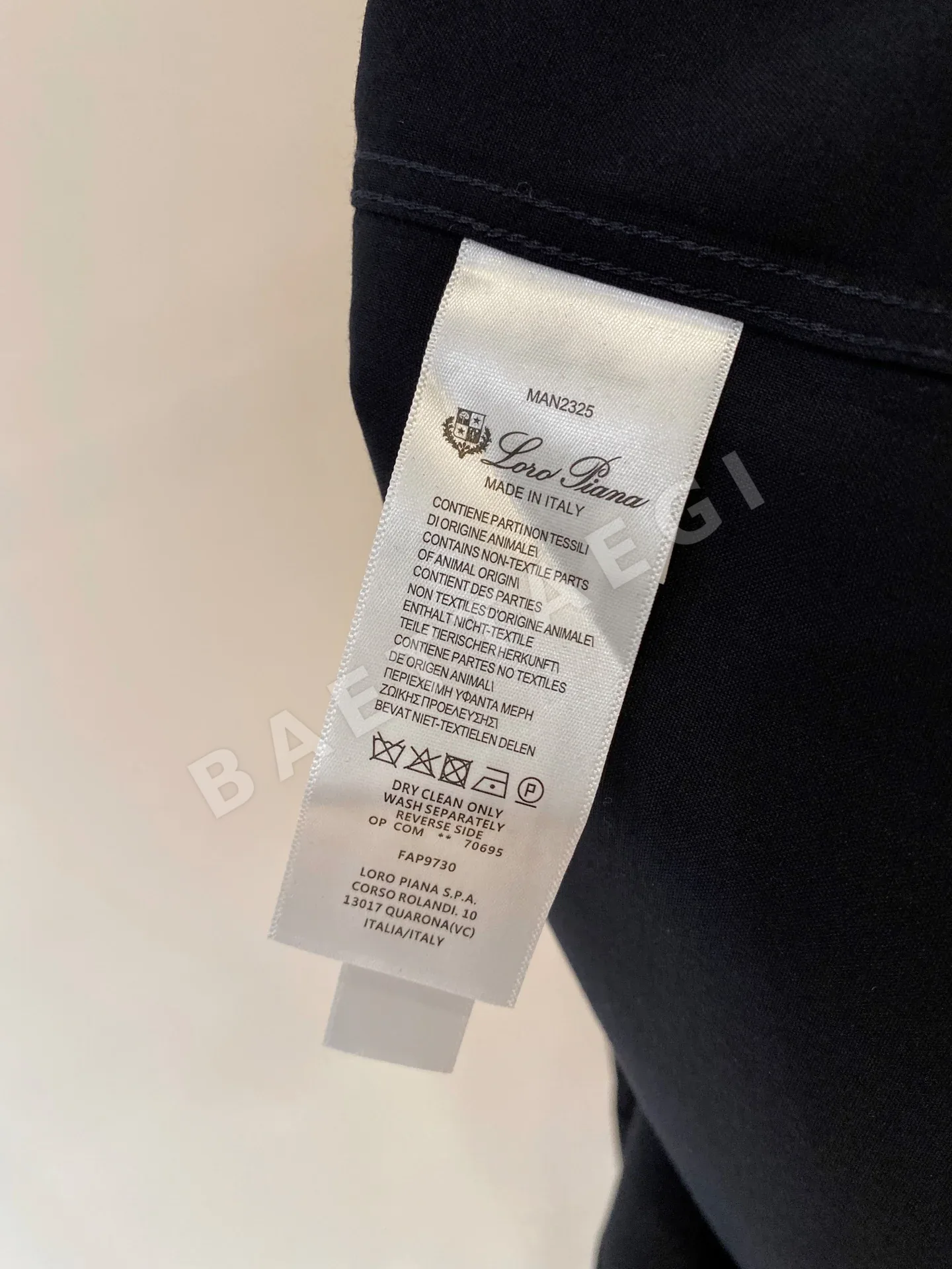 로로피아나 남성 울 긴팔 셔츠 상세 이미지 8