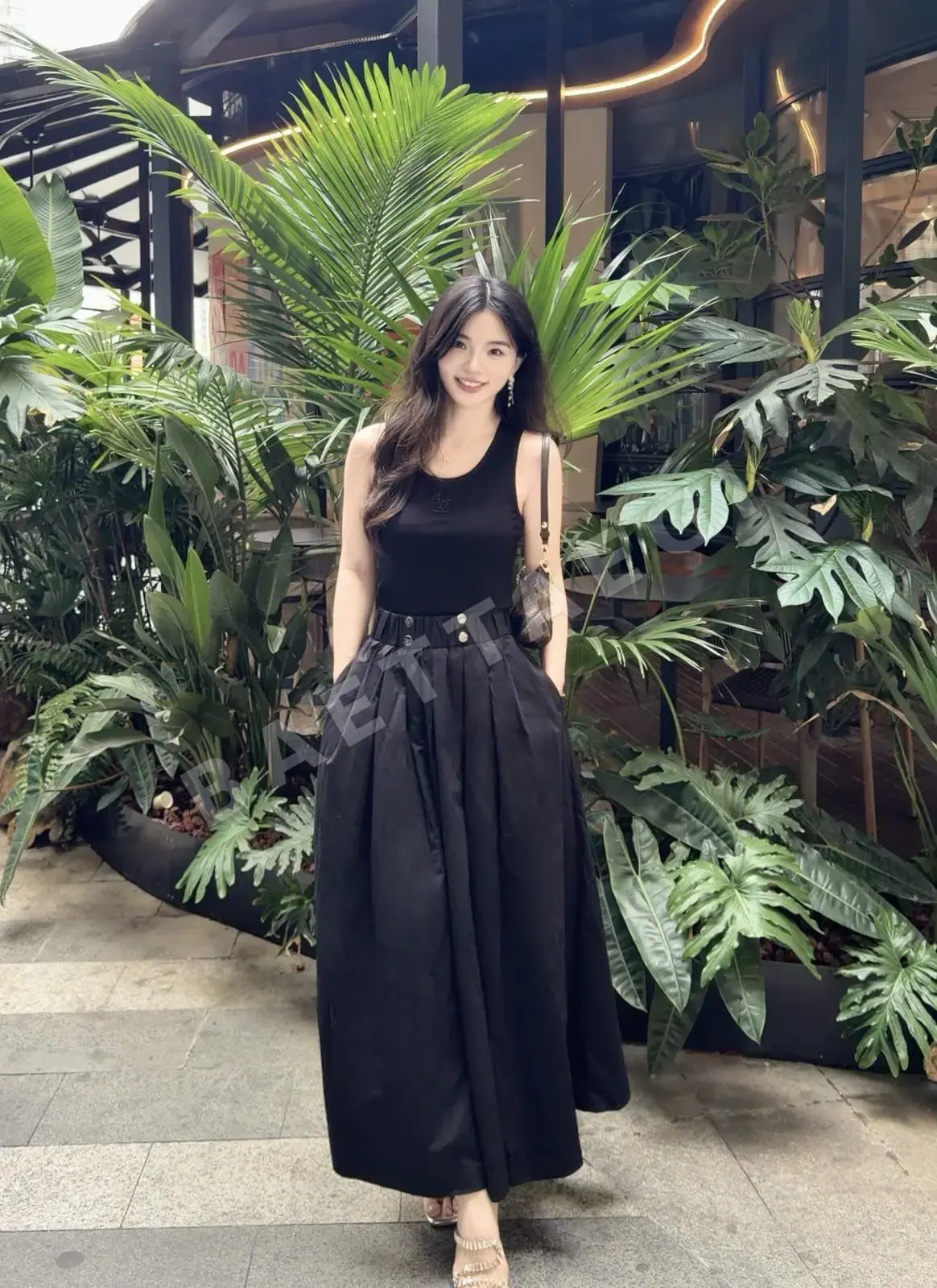 프라다 하이웨스트 A라인 스커트 상세 이미지 3