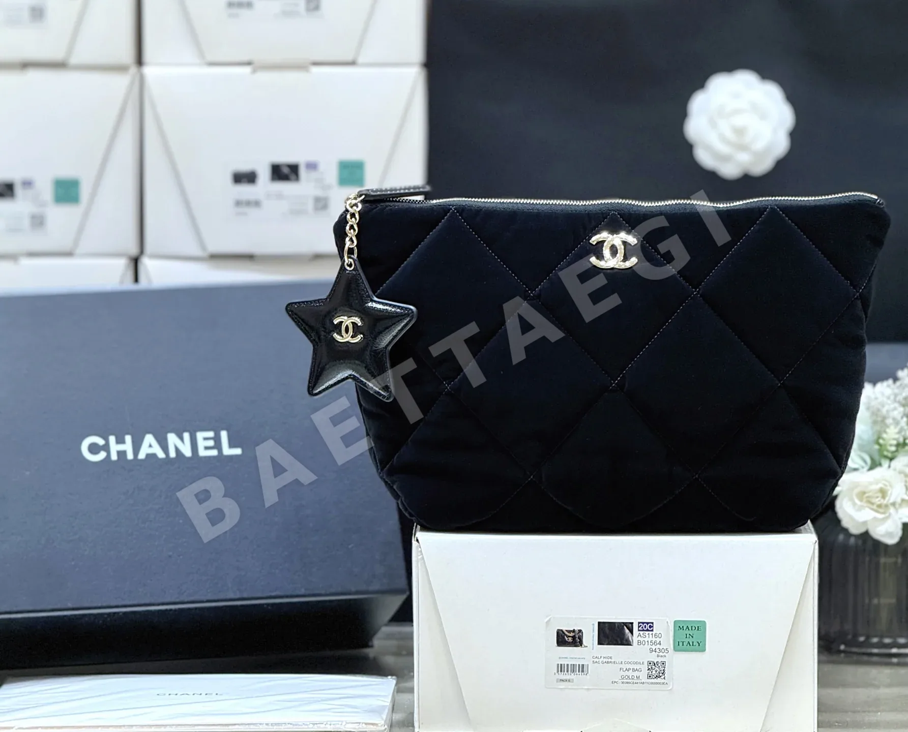 샤넬 25N 코코네이지 벨벳 만두백 AP4848