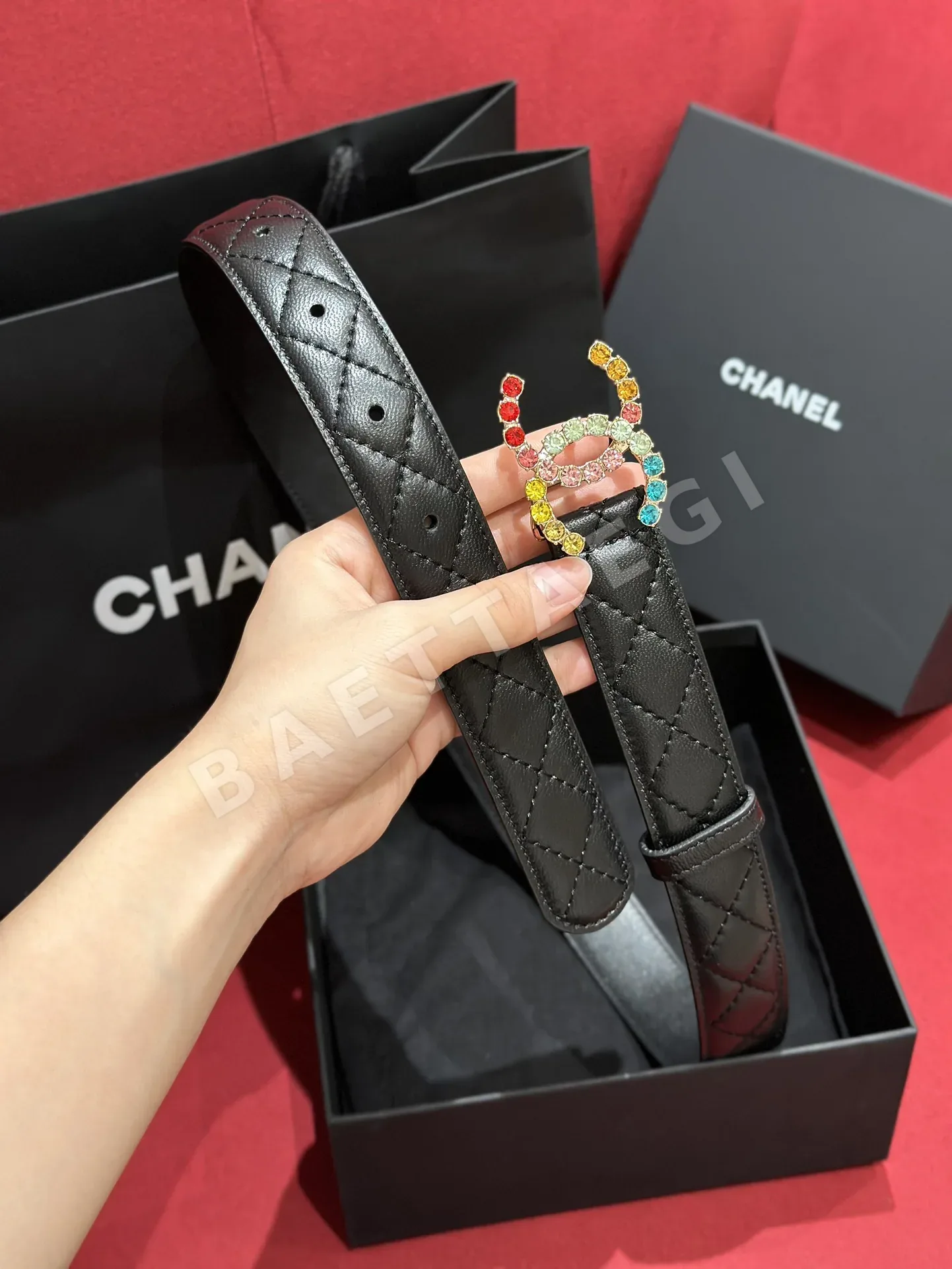 샤넬 여성용 천연 가죽 벨트 상세 이미지 4