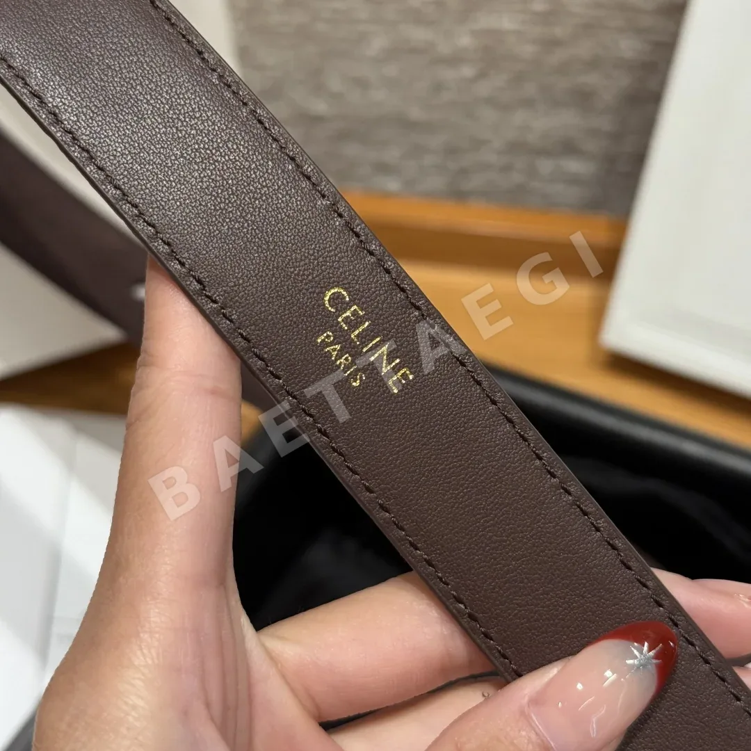 셀린느 TRIOMPHE 중형 스웨이드 소가죽 벨트 상세 이미지 9