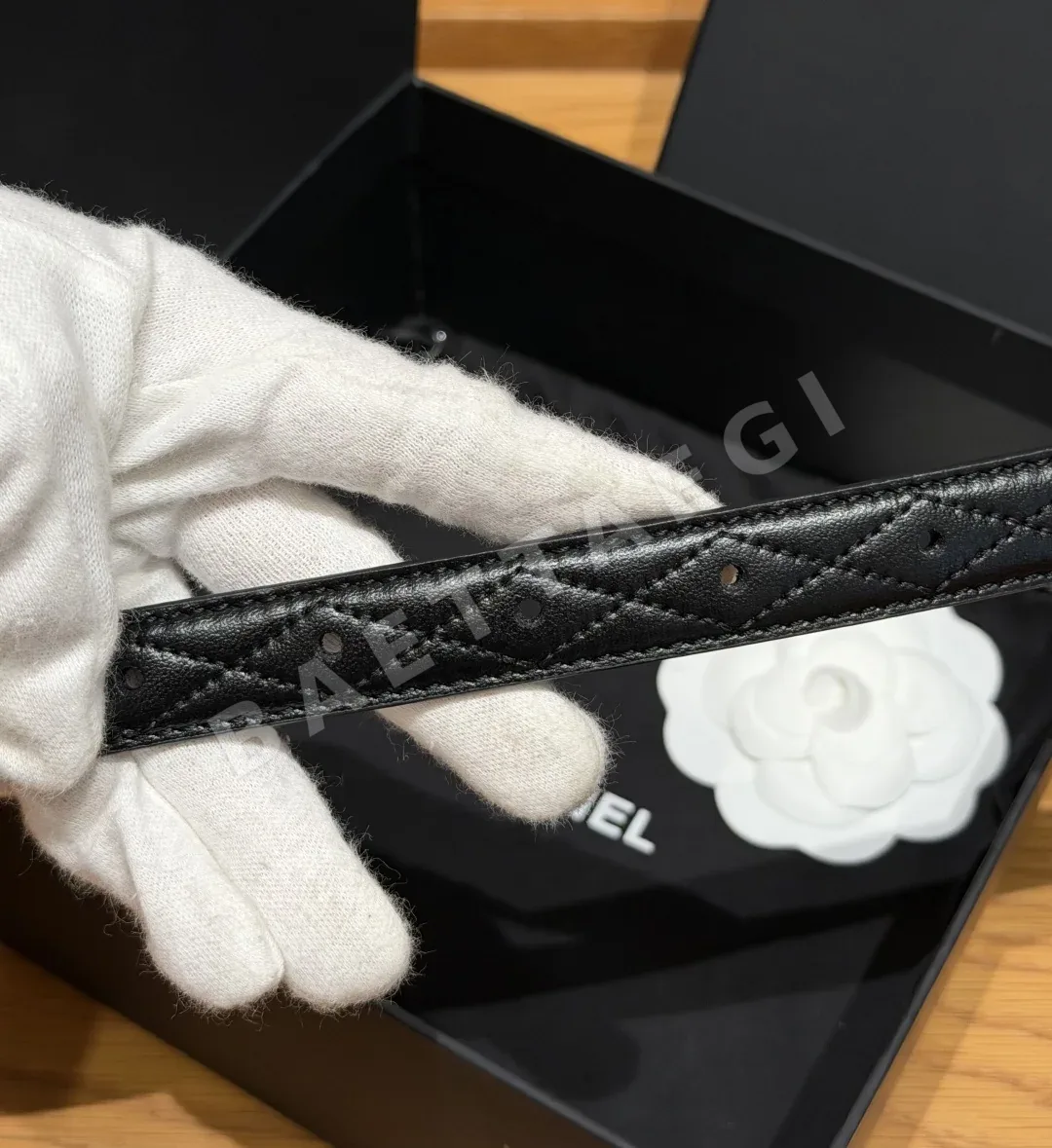 샤넬 퀼팅 램스킨 벨트 20mm 상세 이미지 6