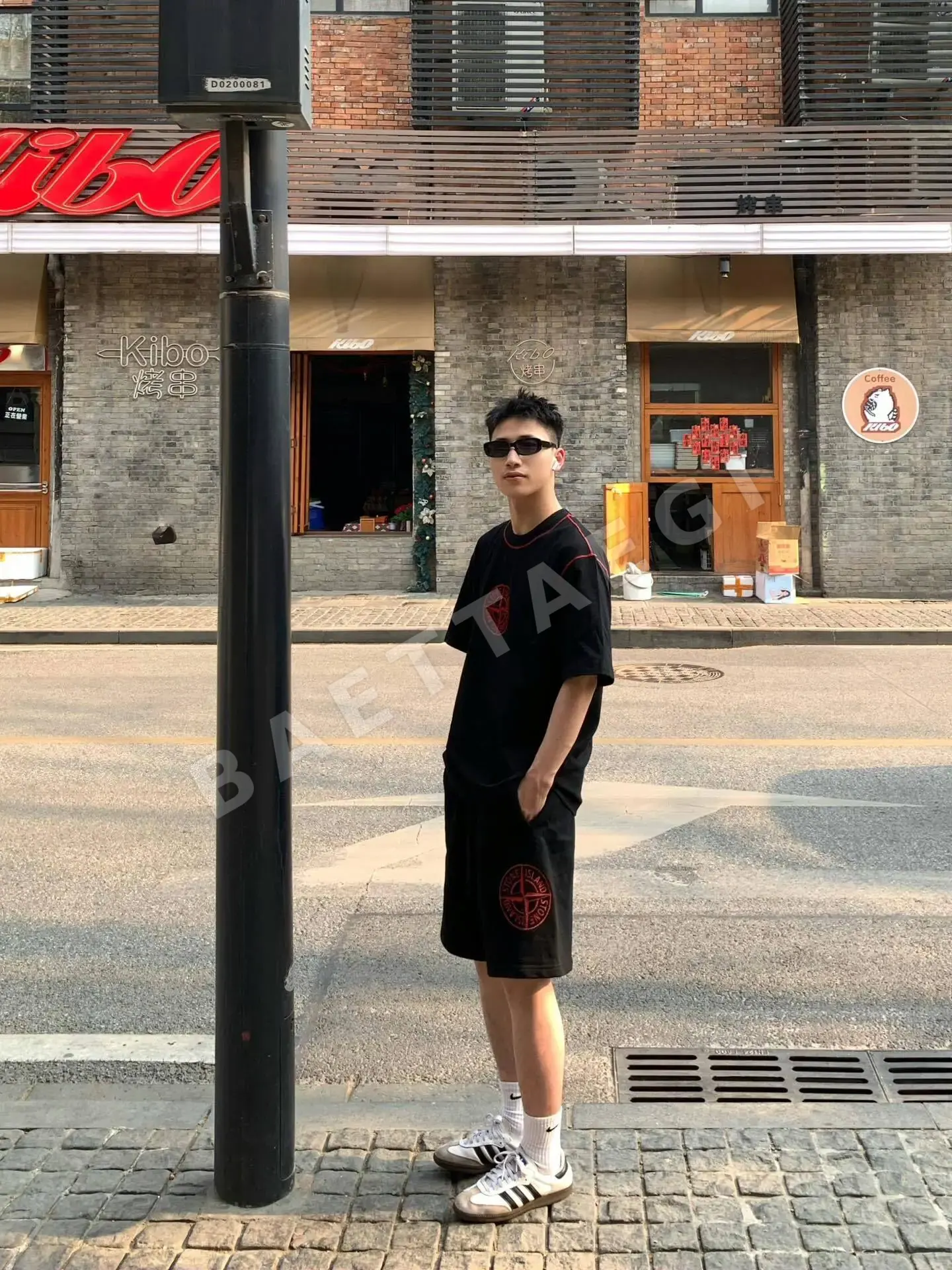 스톤아일랜드 배지 자수 슈퍼 쿨 남성 세트 상세 이미지 9