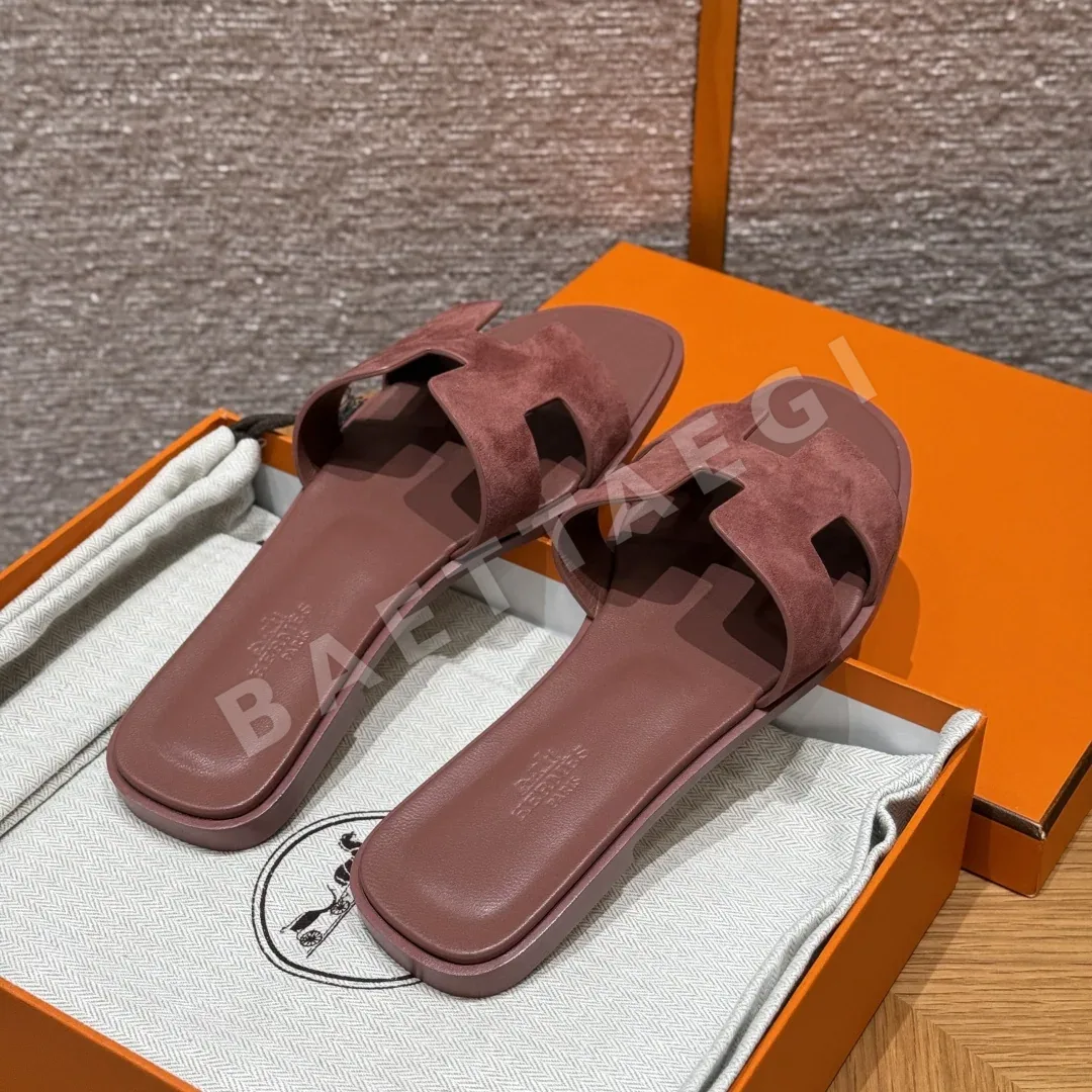 에르메스 오란 샤무아 슬리퍼 상세 이미지 3