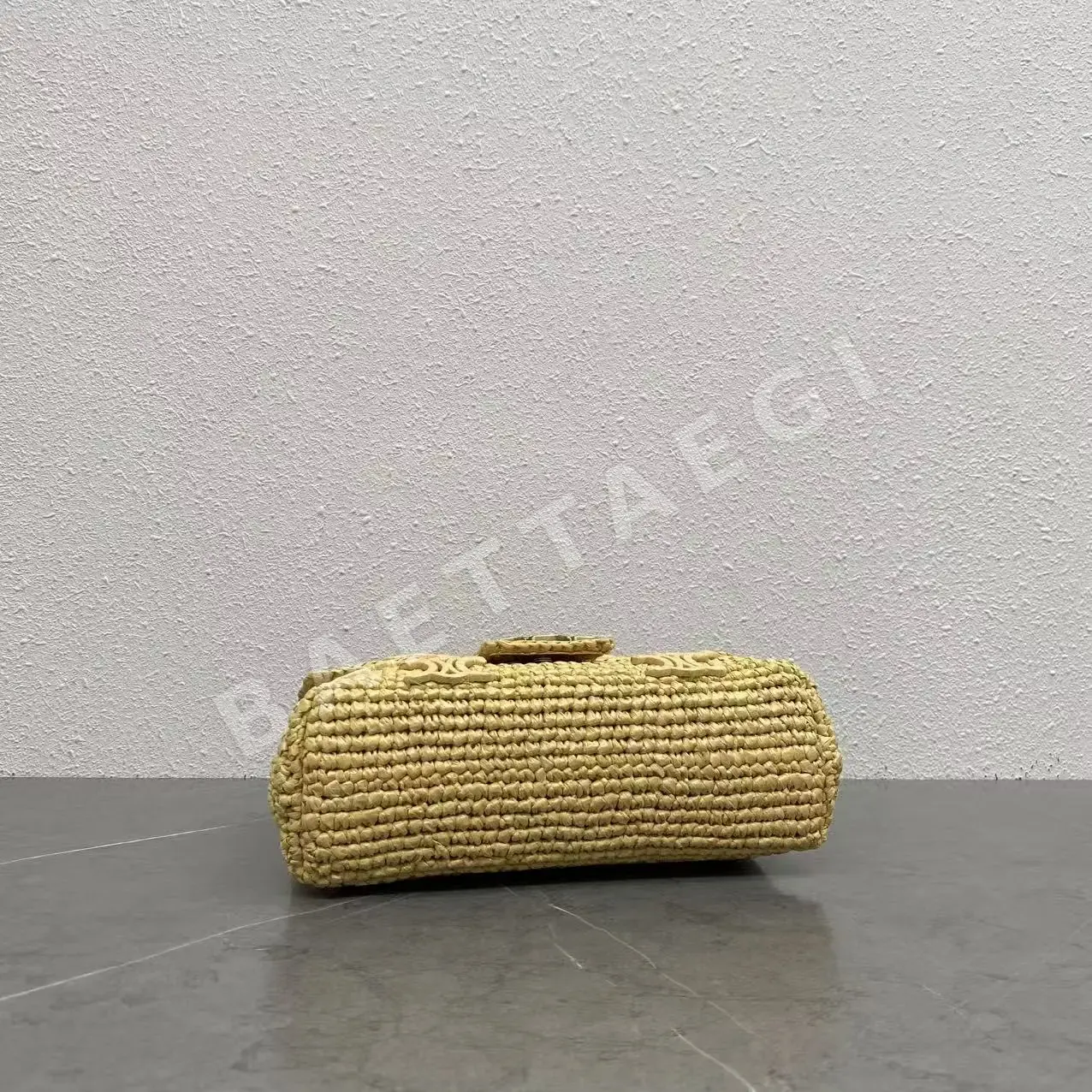 셀린느 린넨과 소가죽 밀짚 버클 숄더백 상세 이미지 4