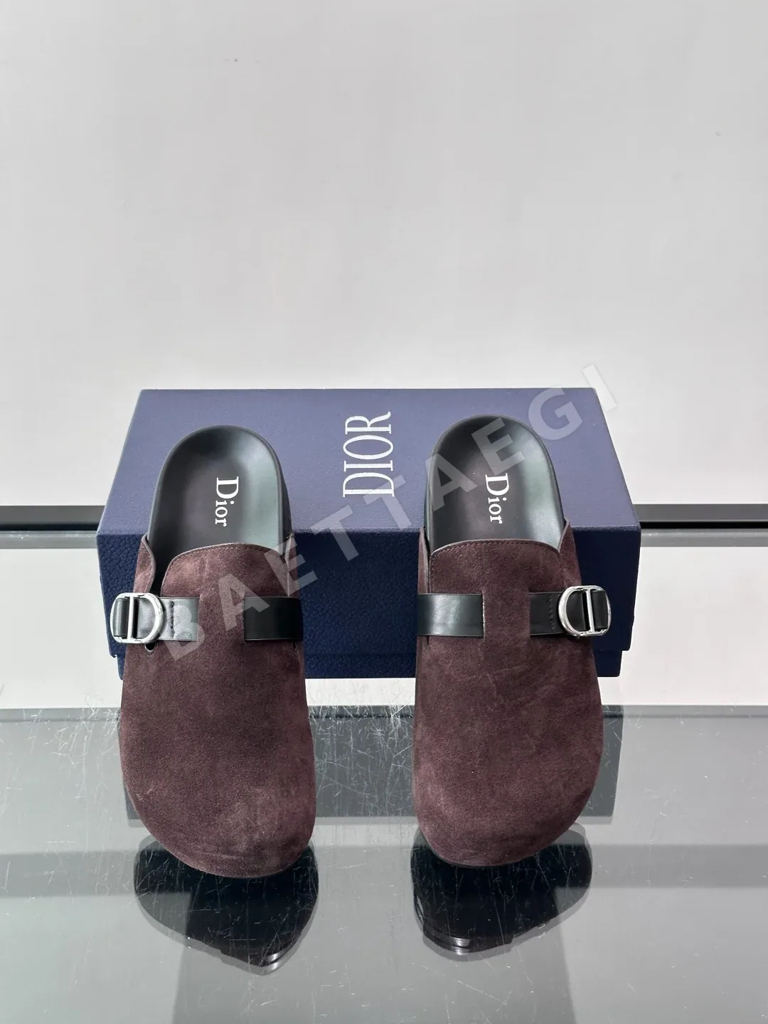 디올 디웨이 뮬 라이트브라운 스웨이드 CD 버클 상세 이미지 6