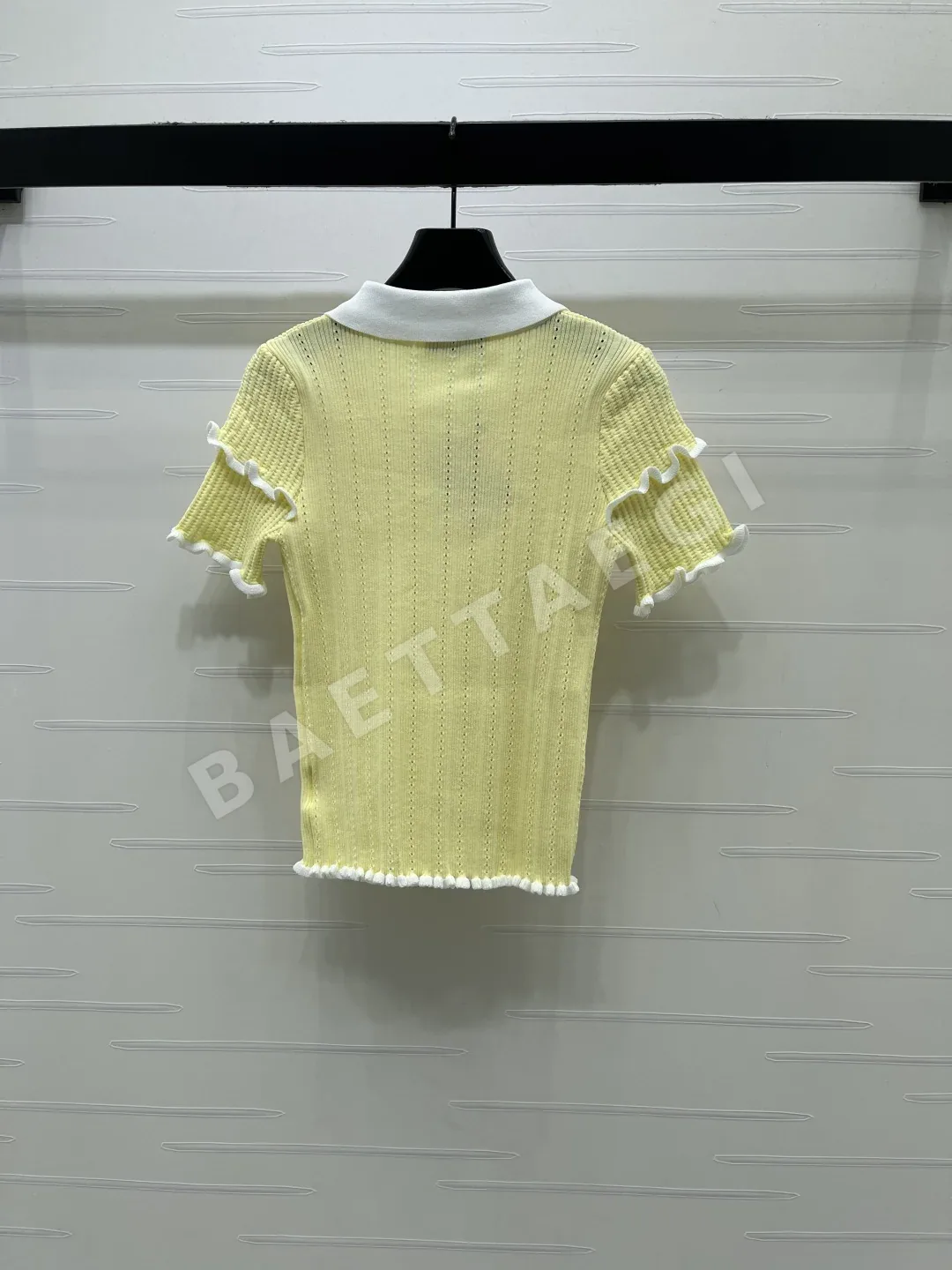 미우미우 피터팬 카라 리본 장식 반팔 티셔츠 상세 이미지 8