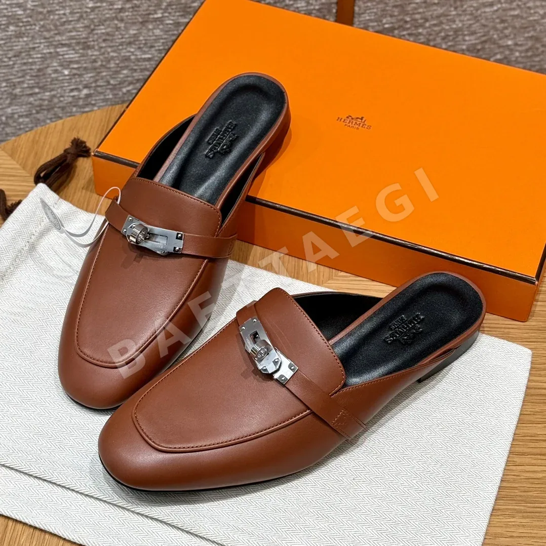 에르메스 샌들 Saddle Red Goatskin 실버 하드웨어 상세 이미지 3