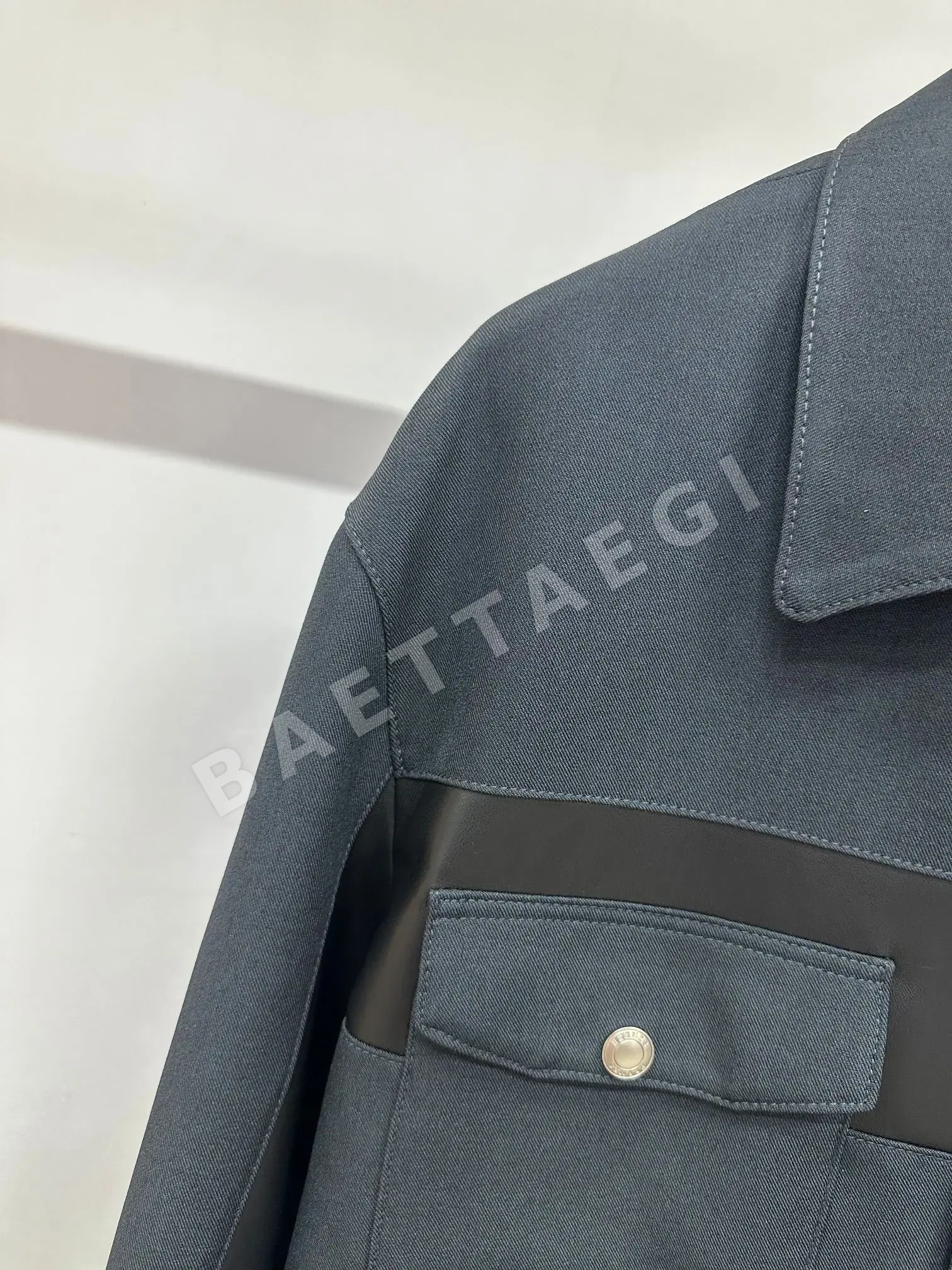 에르메스 울 시프스킨 패치워크 남성 자켓 상세 이미지 7