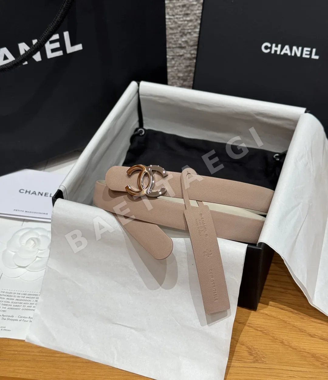 샤넬 타임리스 클래식 더블 C 양면 카프스킨 벨트 상세 이미지 1