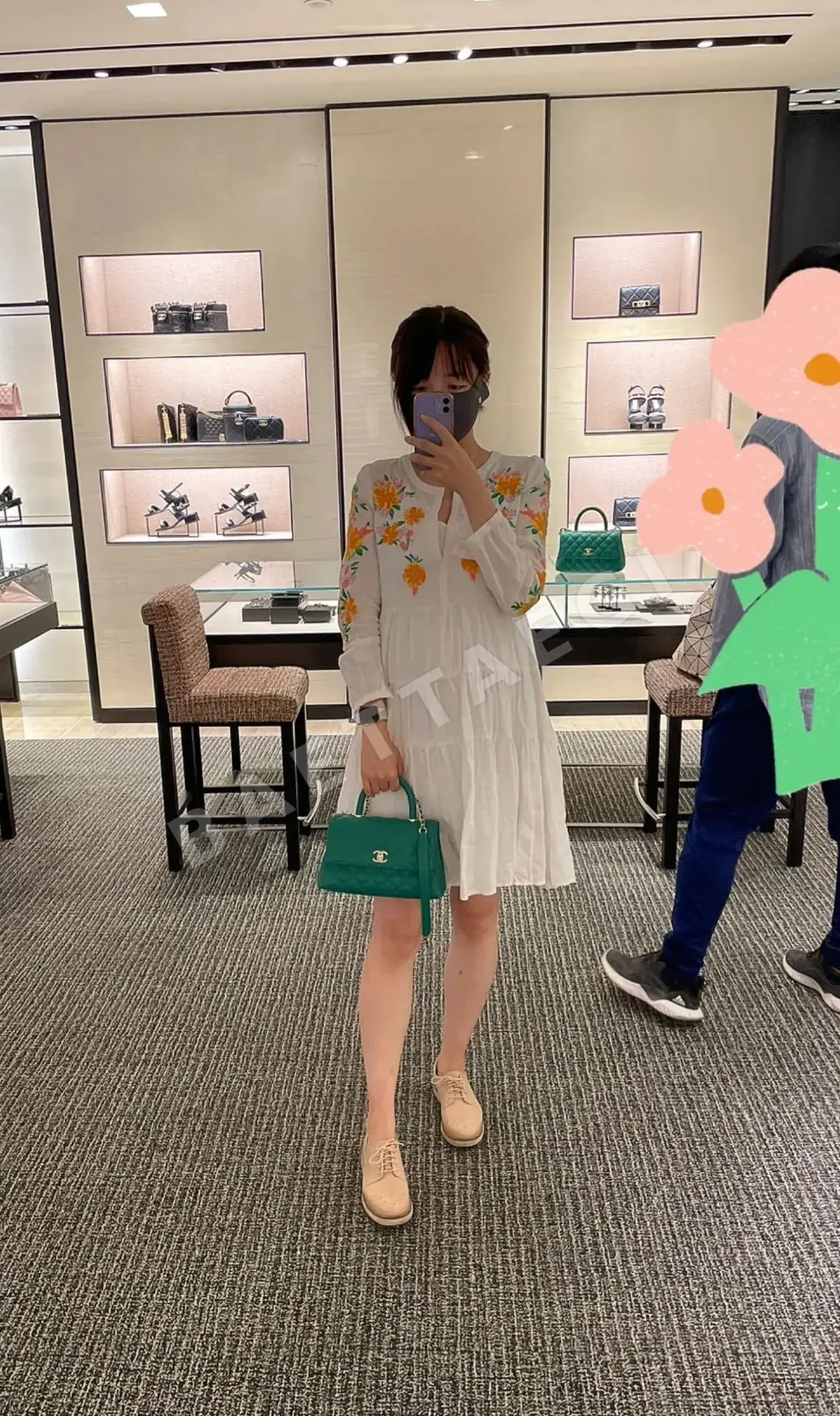 샤넬 코코 핸들 미니 그린 가방 상세 이미지 6