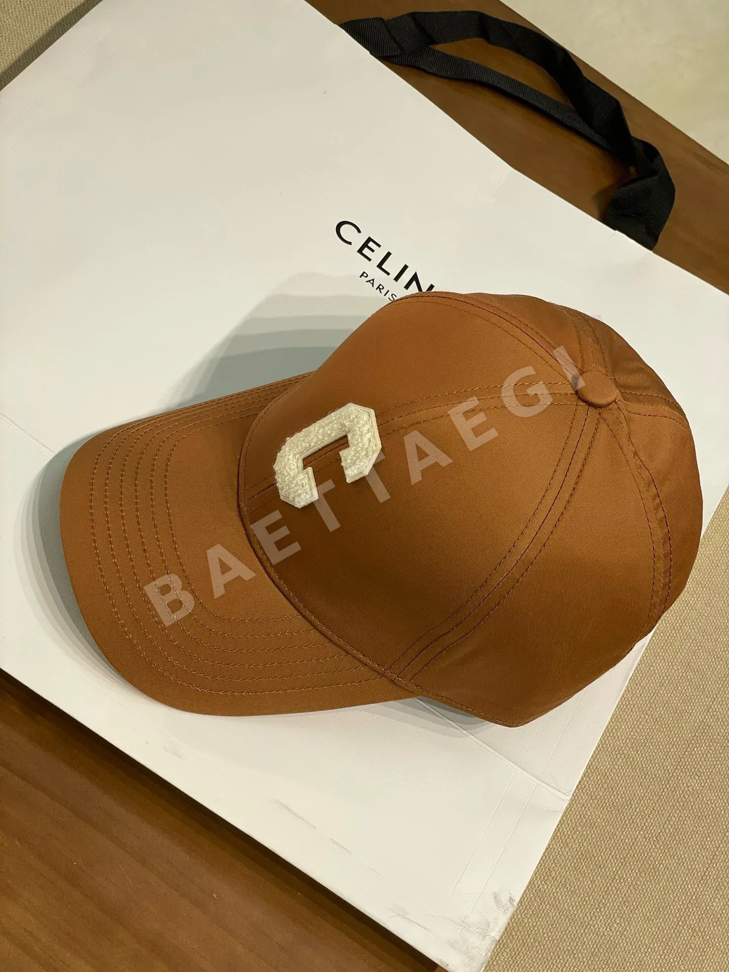 셀린느 더블 C 자수 베이스볼 캡 상세 이미지 3