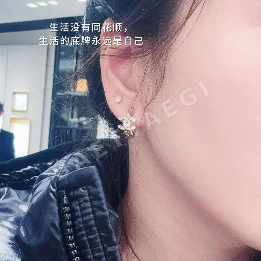 샤넬 케이블 더블 C 스몰 후프 귀걸이 상세 이미지 2