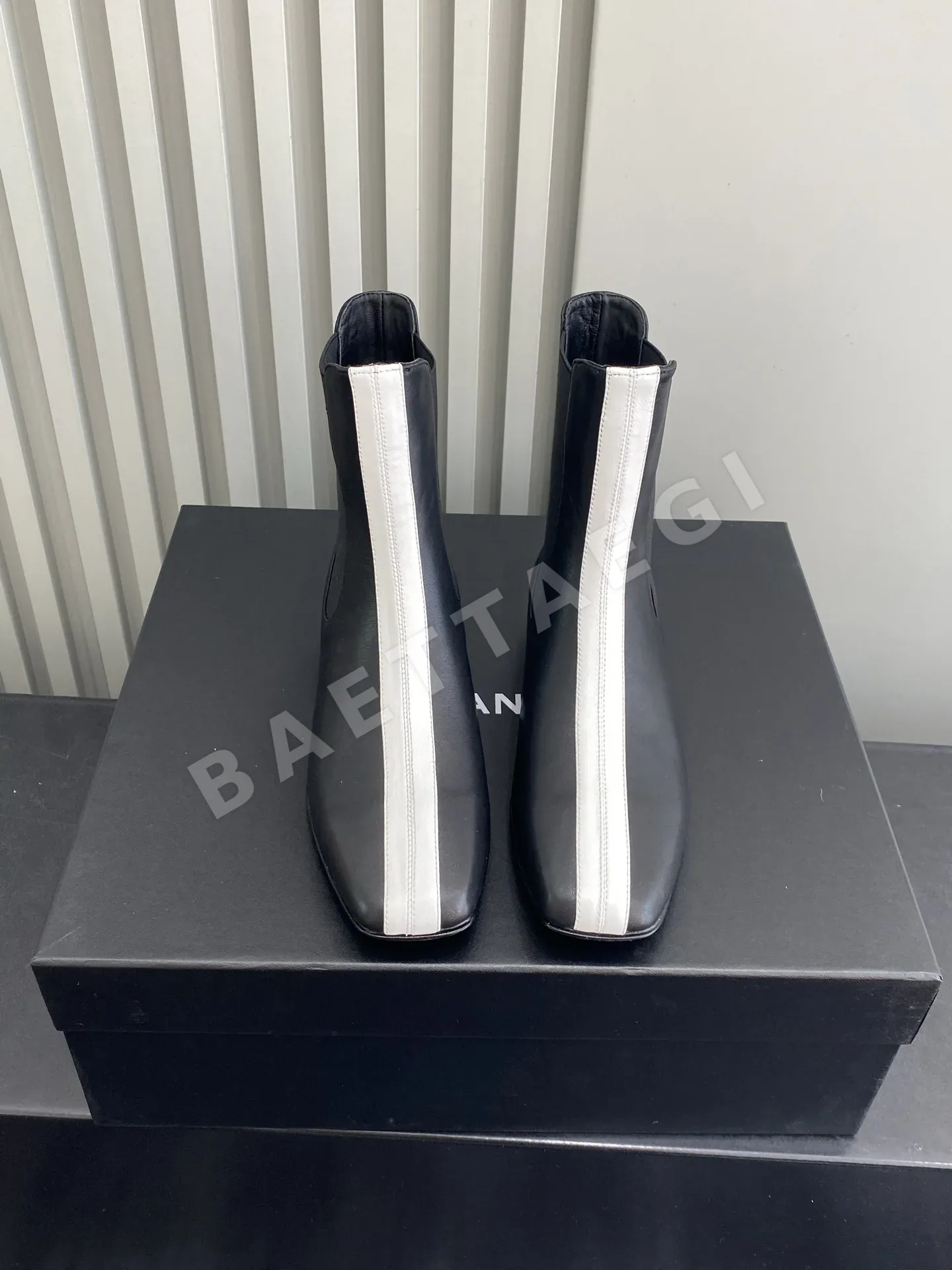샤넬 부츠 램스킨 플랫 컬러 블록 상세 이미지 2