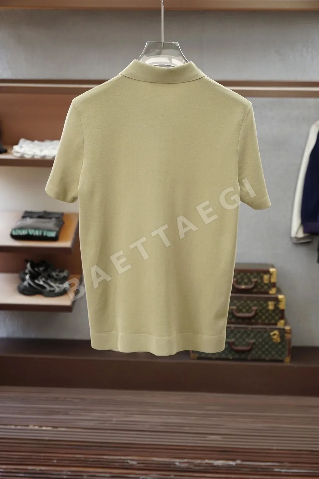 로로피아나 남성 머서라이즈드 코튼 반팔 폴로셔츠 상세 이미지 3