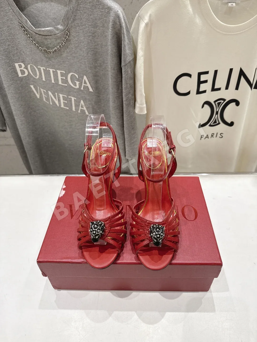 발렌티노 양가죽 하이힐 샌들 10 cm 150069