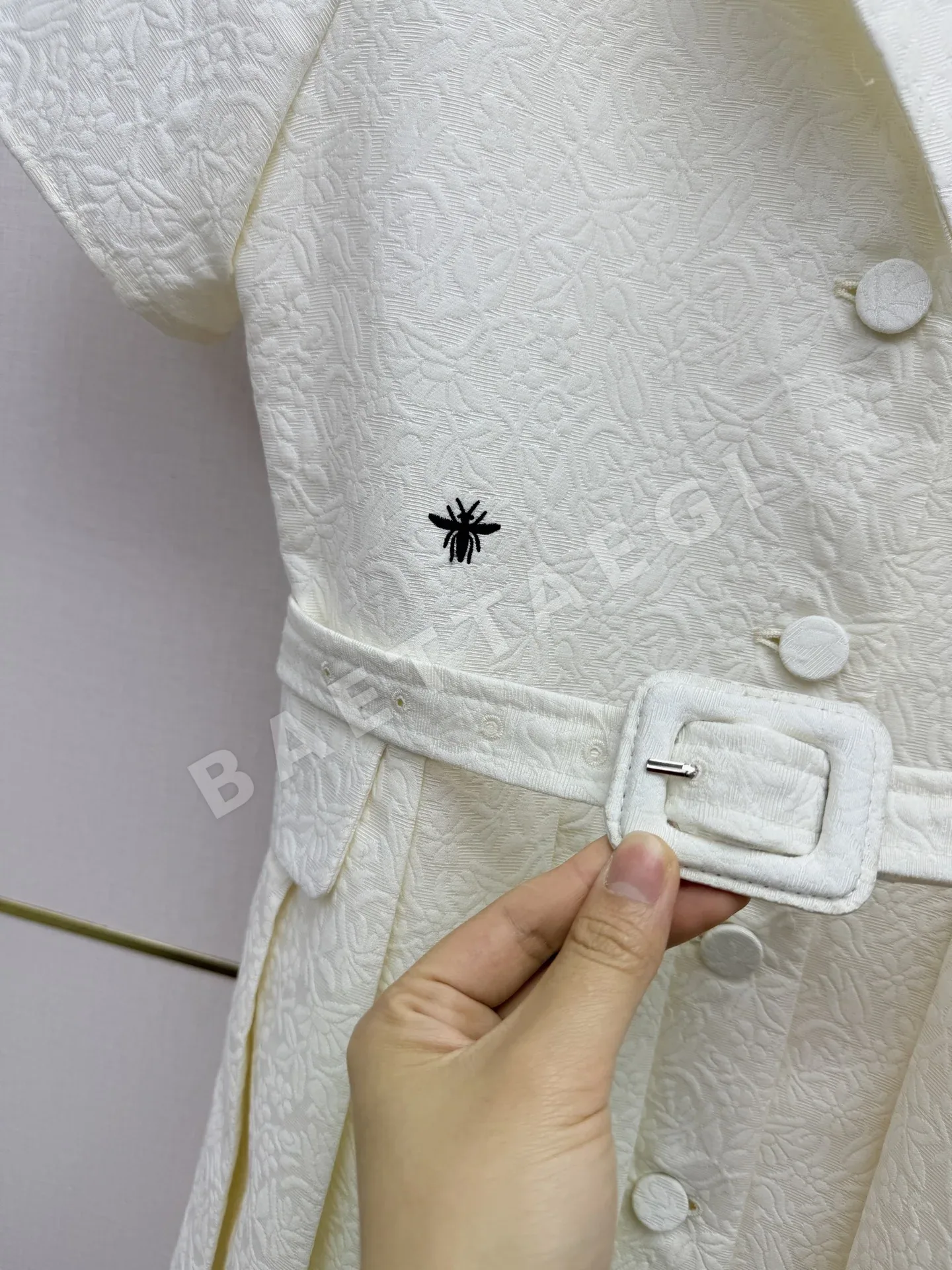 디올 여성 벌 자수 자카드 원피스 상세 이미지 6