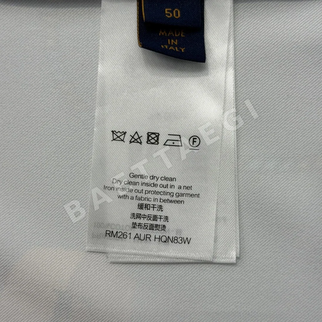 루이비통 모노그램 로고 프린트 실크 긴팔 셔츠 남성 상세 이미지 9