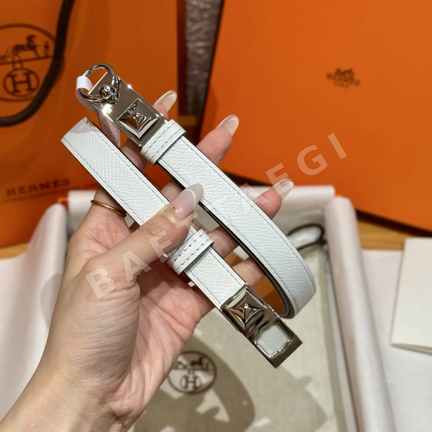 에르메스 카프스킨 켈리 버클 조절 벨트 175848