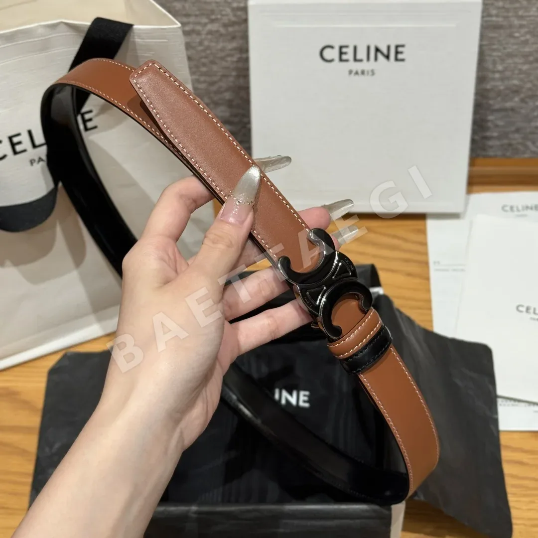 셀린느 트라이엄프 버클 양면 리버시블 벨트 상세 이미지 4