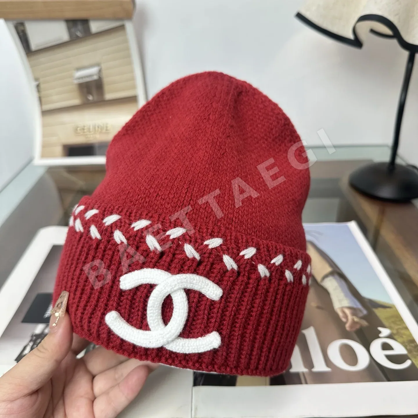 샤넬 니트 비니 모자 상세 이미지 9