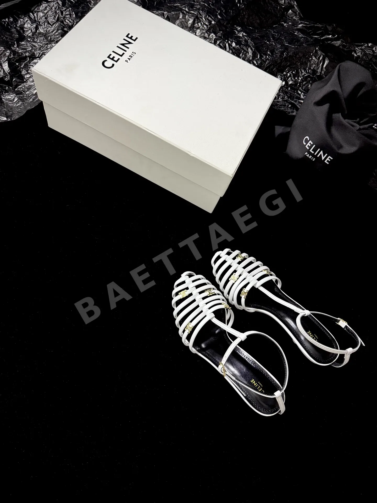 셀린느 케이지 스틸레토 샌들 95886