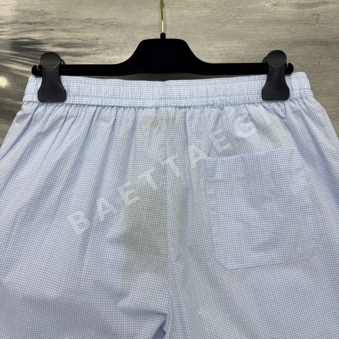 루이비통 체크 자수 레귤러핏 남성 반바지 상세 이미지 8