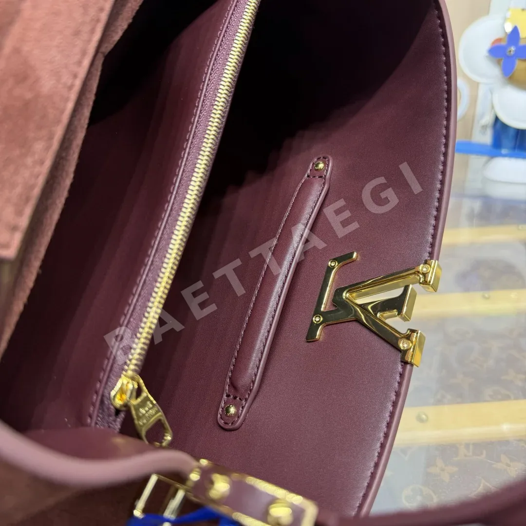 루이비통 카프시느 수플 미디엄 스웨이드 핸드백 M29956 상세 이미지 6