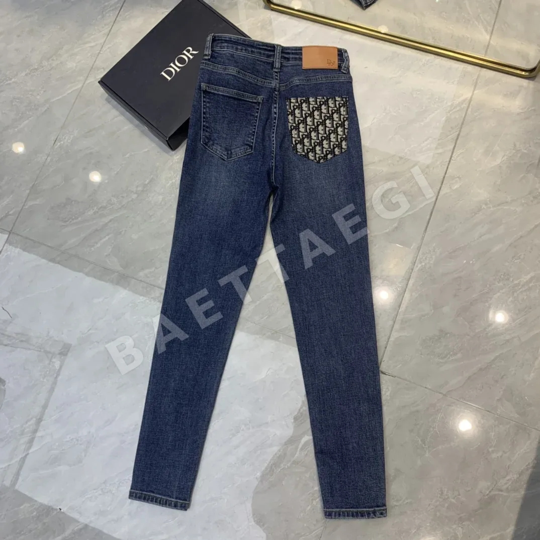 디올 모노그램 포켓 스키니 진 바지 상세 이미지 8