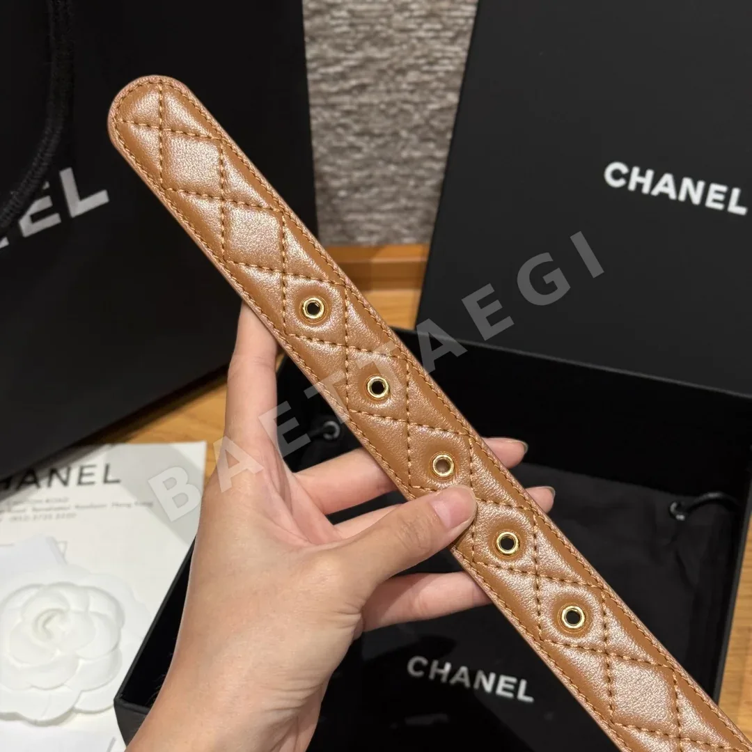 샤넬 램스킨 더블 C 메탈 로고 벨트 상세 이미지 7