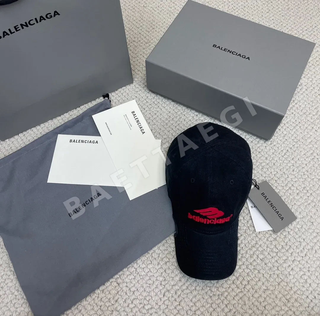 발렌시아가 M 로고 자수 베이스볼 캡 77957