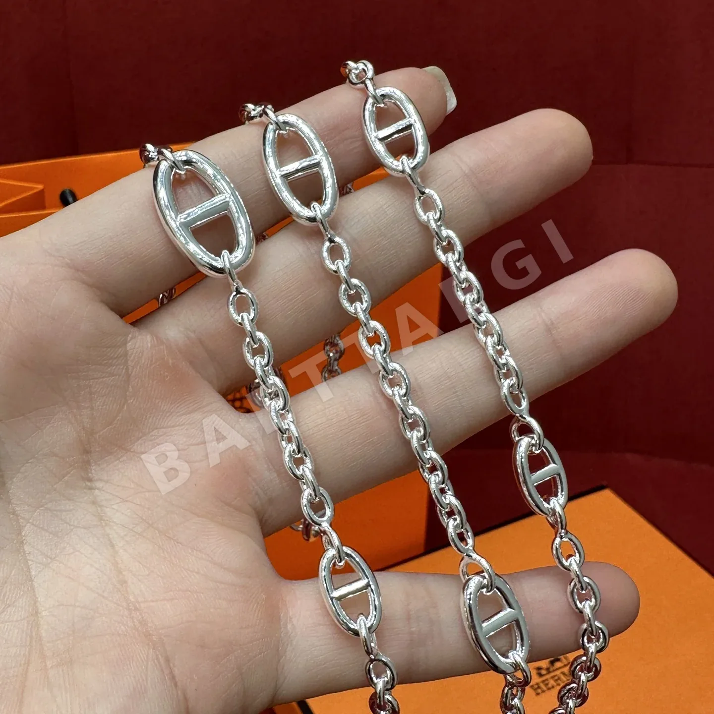 에르메스 파랑둘 피그노즈 롱체인 목걸이 상세 이미지 2