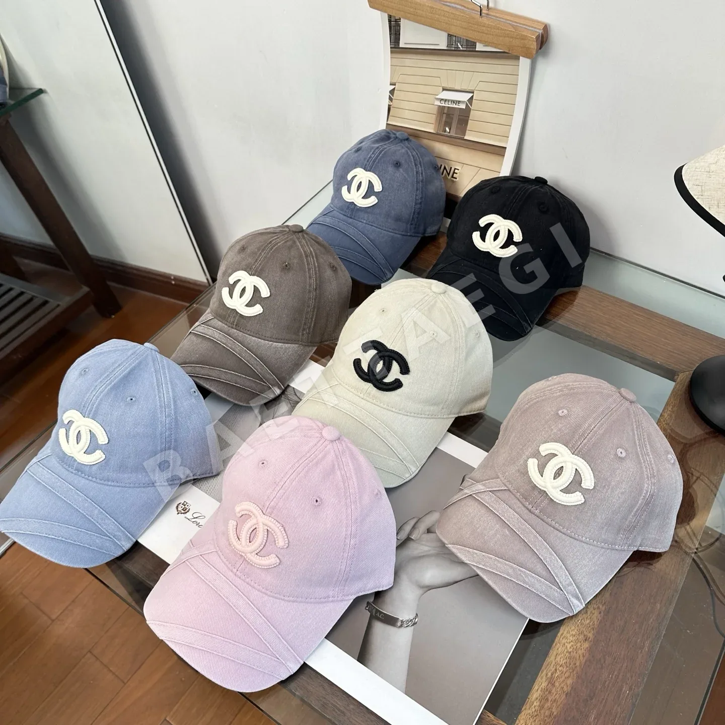샤넬 미니 패턴 야구모자 185560