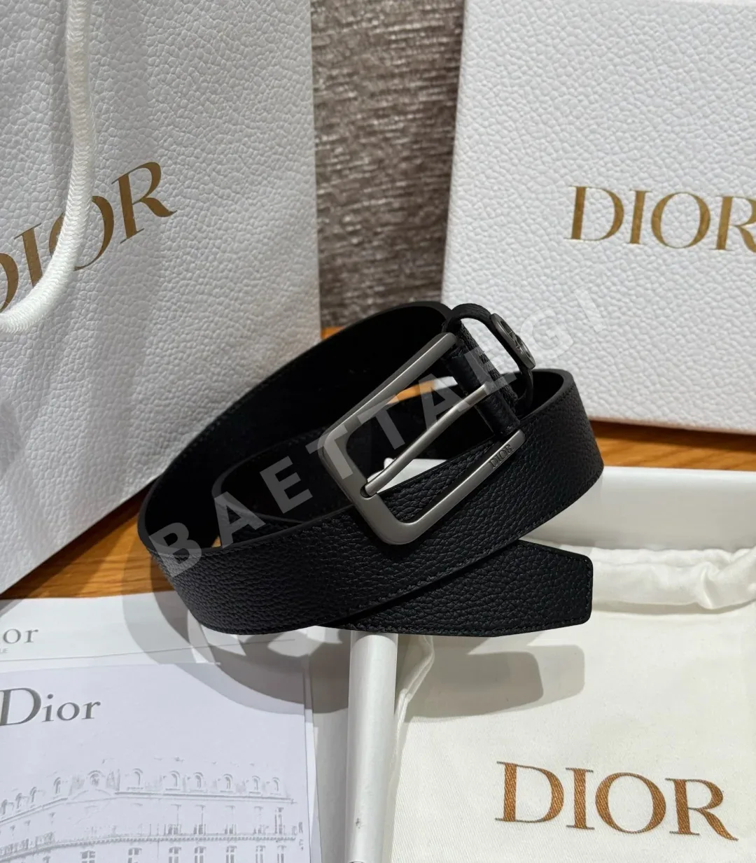디올 CD 아이콘 소가죽 벨트 상세 이미지 3