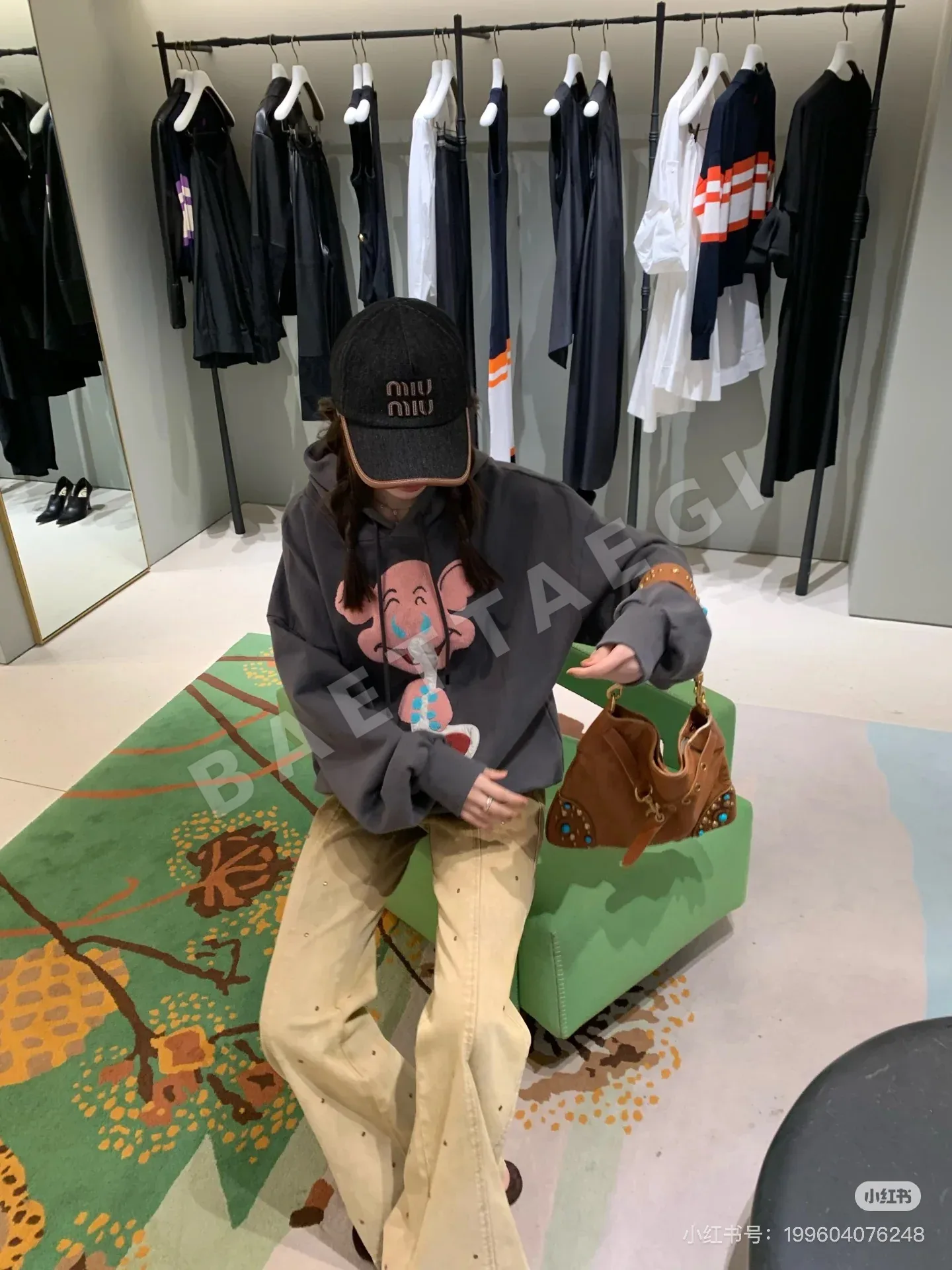 미우미우 데님 베이스볼 캡 상세 이미지 5