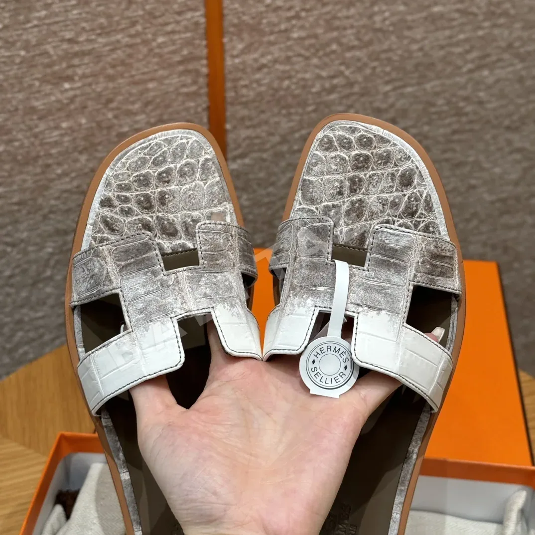 에르메스 오란 샌들 히말라야 악어가죽 H 컷아웃 상세 이미지 8