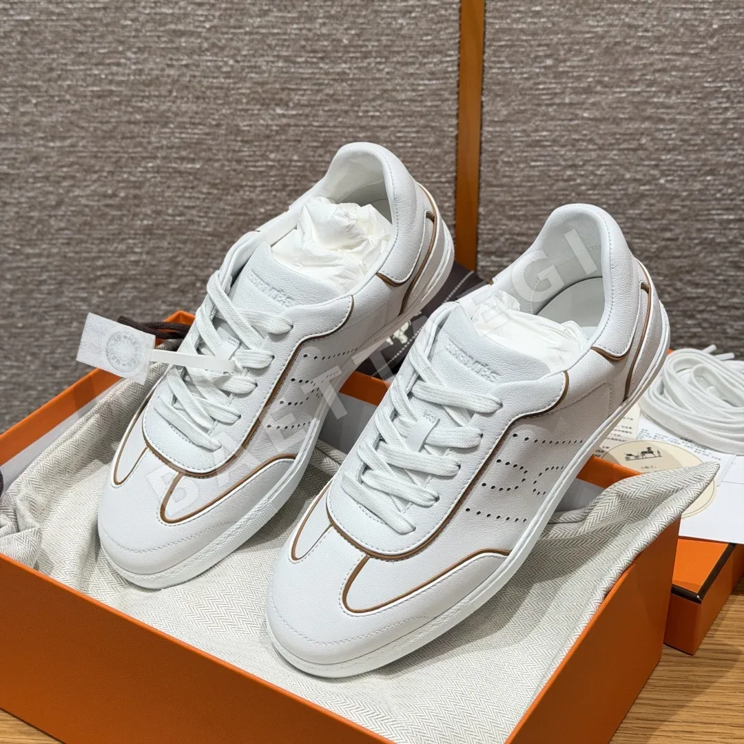 에르메스 매치 스니커즈 white goatskin 고트스킨 소재 165690