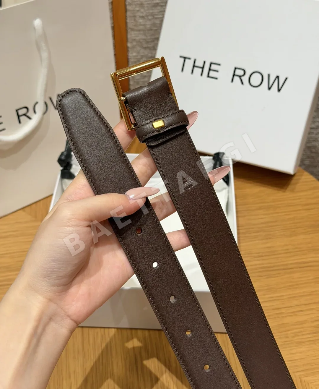 더로우 클래식 32mm 송아지가죽 벨트 상세 이미지 5