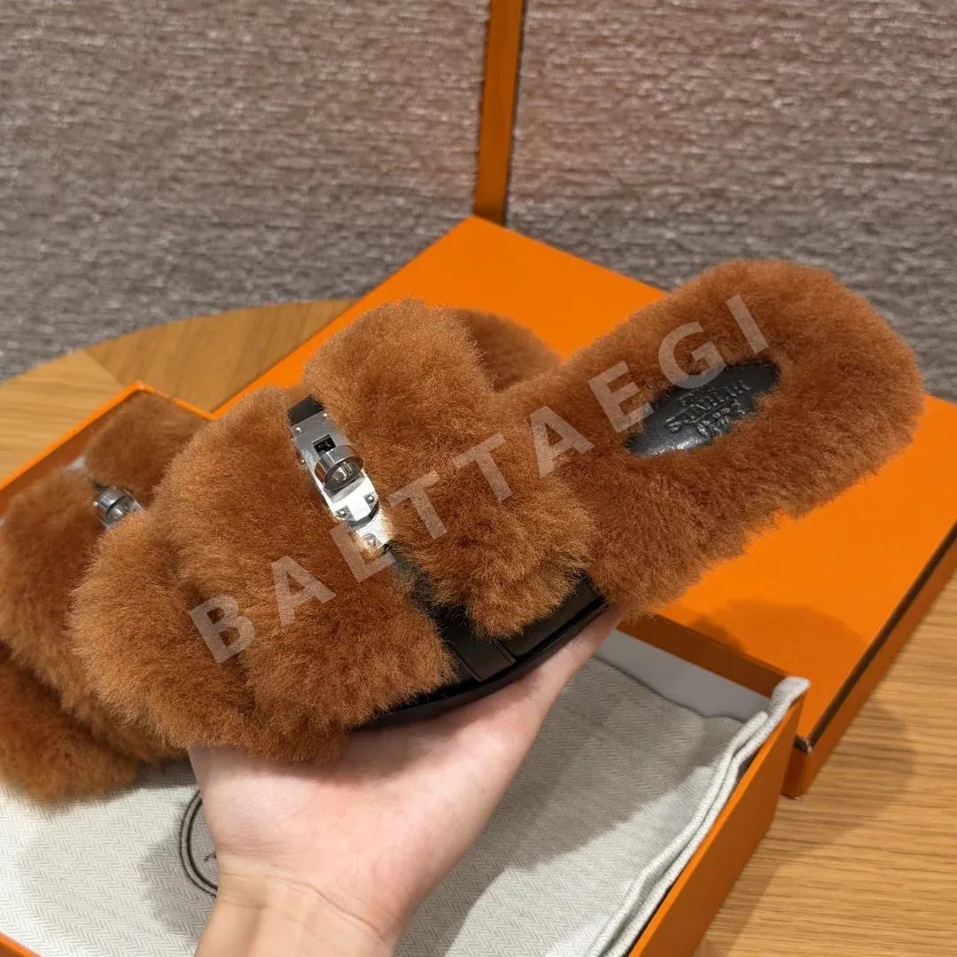 에르메스 줄리아 샌들 Natural 울레더 실버 금속 장식 상세 이미지 2