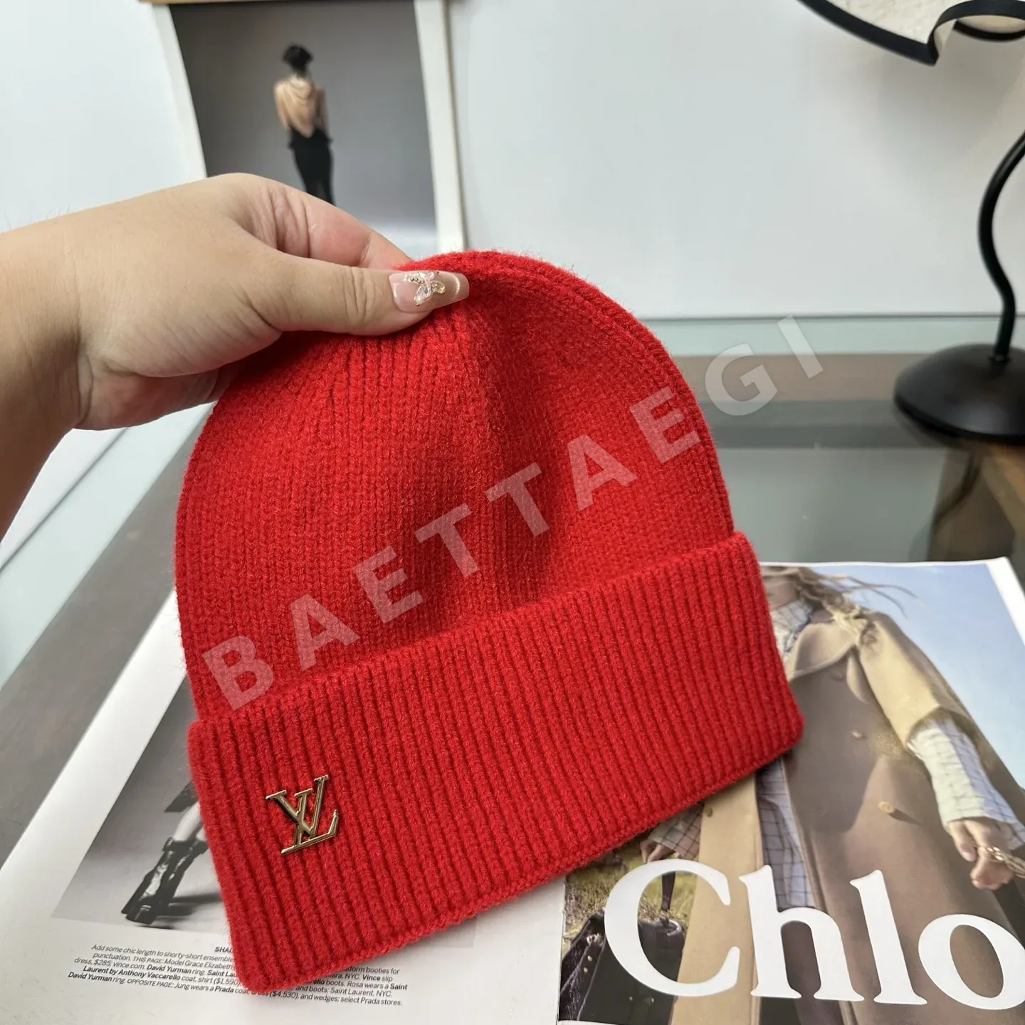 루이비통 니트 비니 모자 상세 이미지 4