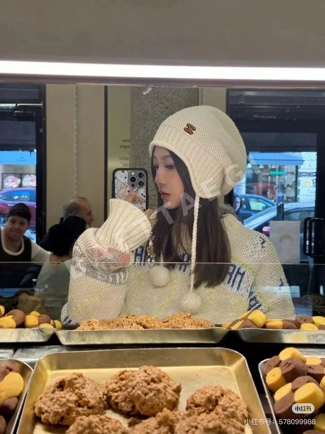 셀린느 울 더블 폼폼 비니 모자 상세 이미지 9