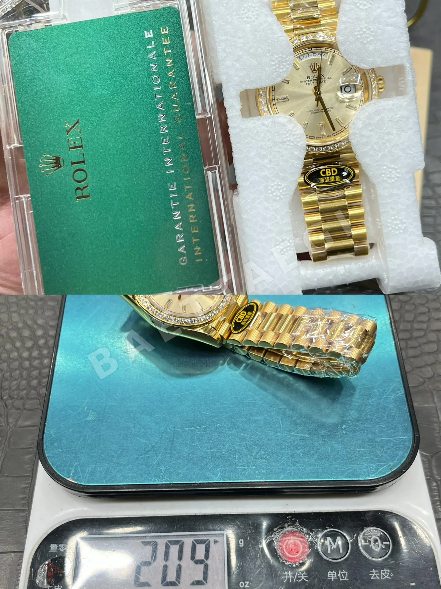 롤렉스 데이데이트 모아사나이트 베젤 시계 상세 이미지 9