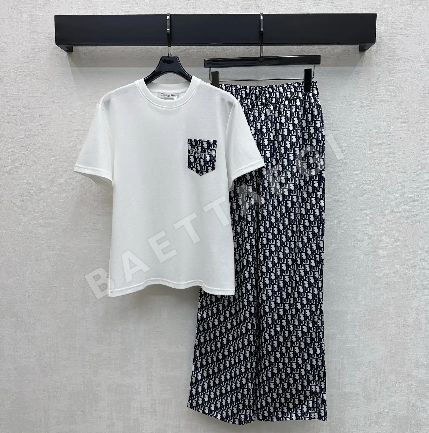 디올 프린트 포켓 반팔 티셔츠 세트 51874