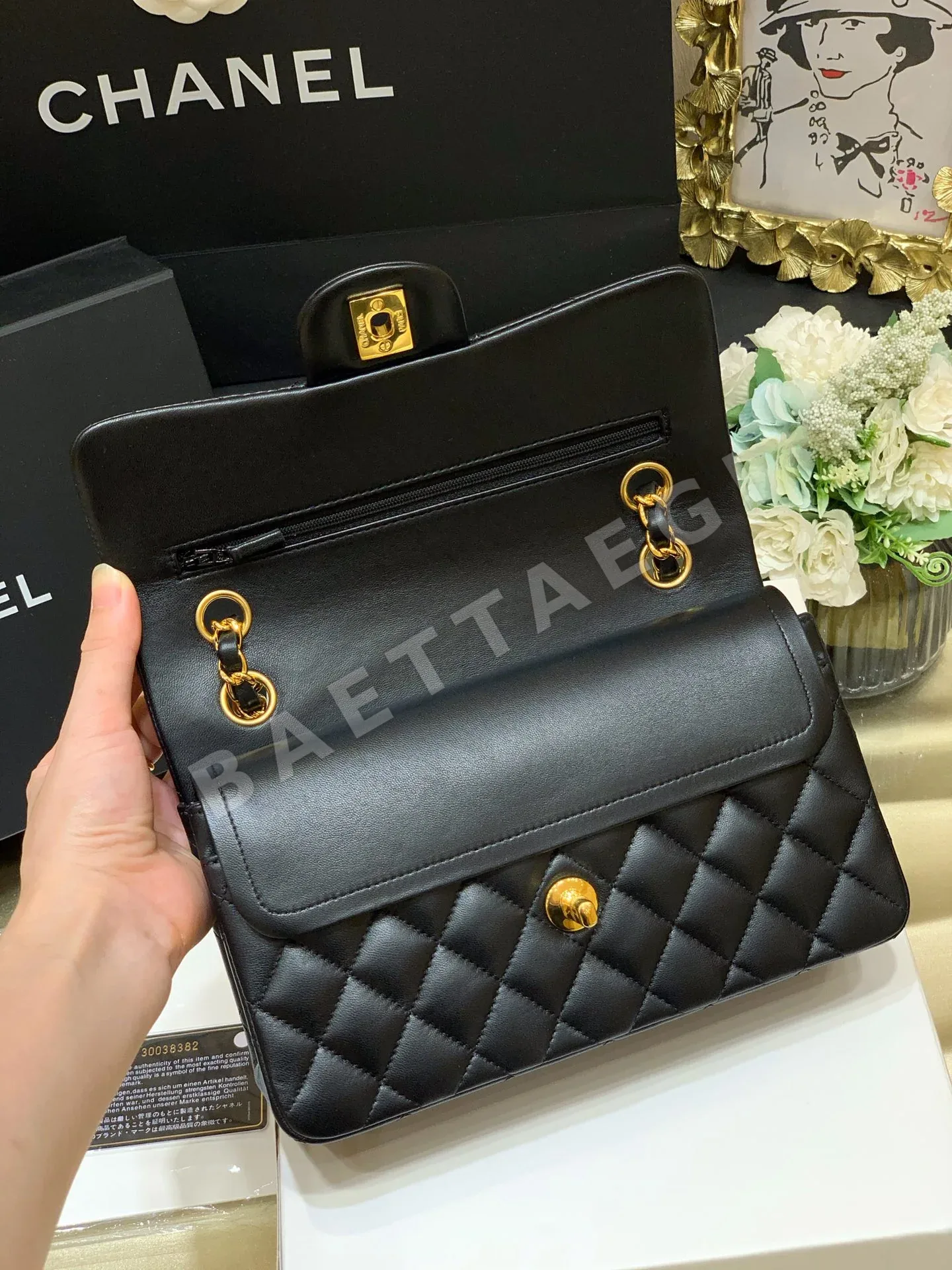 샤넬 클래식 플랩 램스킨 스몰 가방 A92993 상세 이미지 7