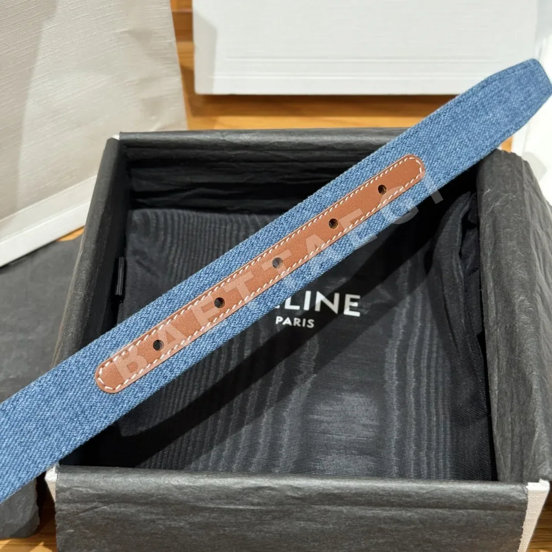 셀린느 데님 소가죽 벨트 상세 이미지 7